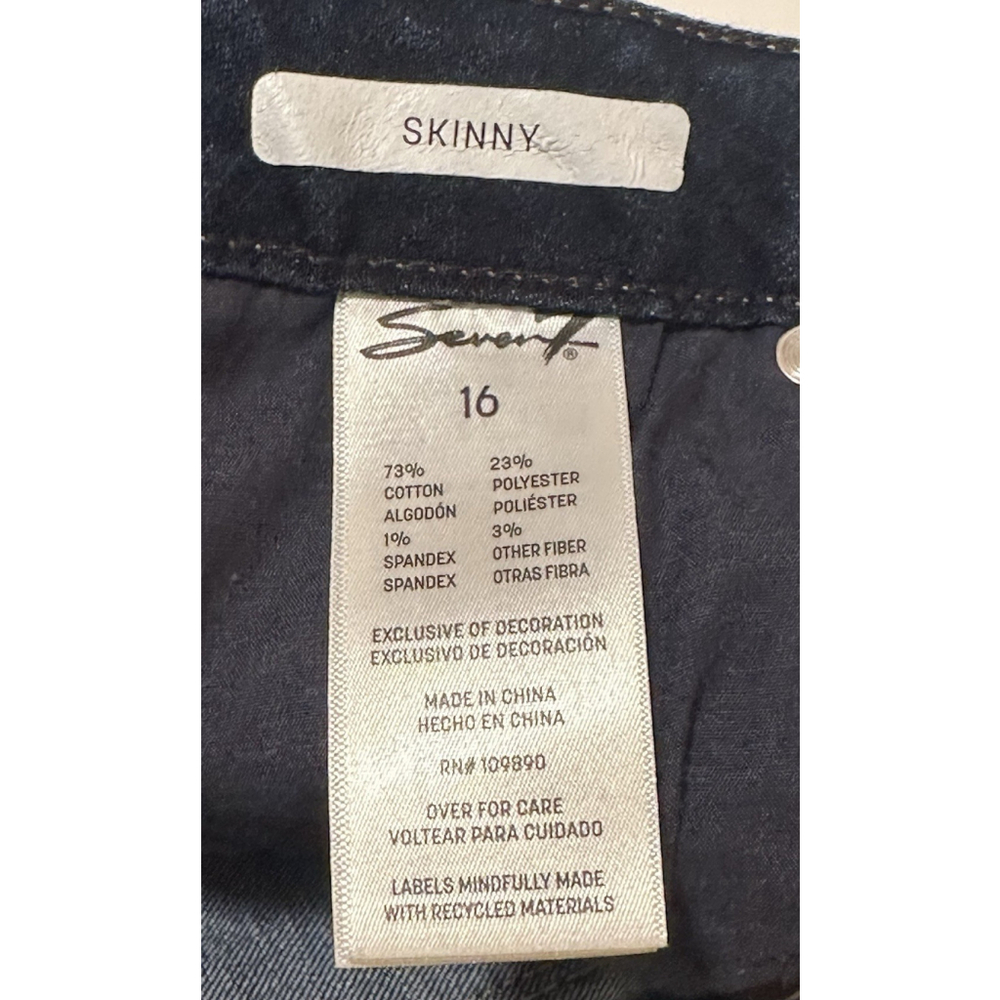 Seven7 Skinny Jeans Womens 16 Blue Denim City Western Cowgirl Cotton & Spandex - Picture 3 of 16
